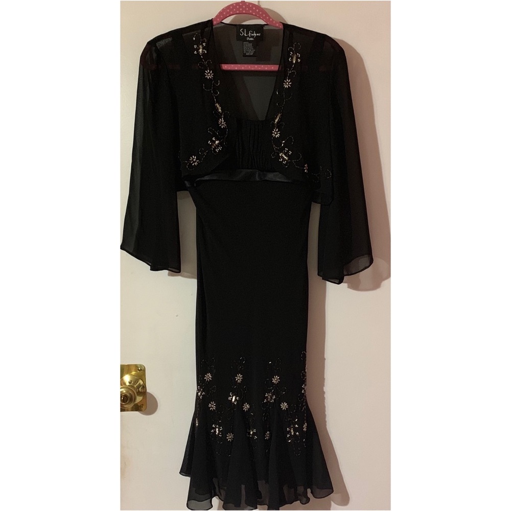 S.L. Fashions black dress